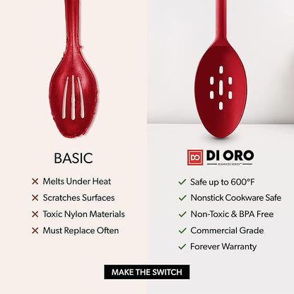 DIORO Silicone Mixing & Serving Spoons