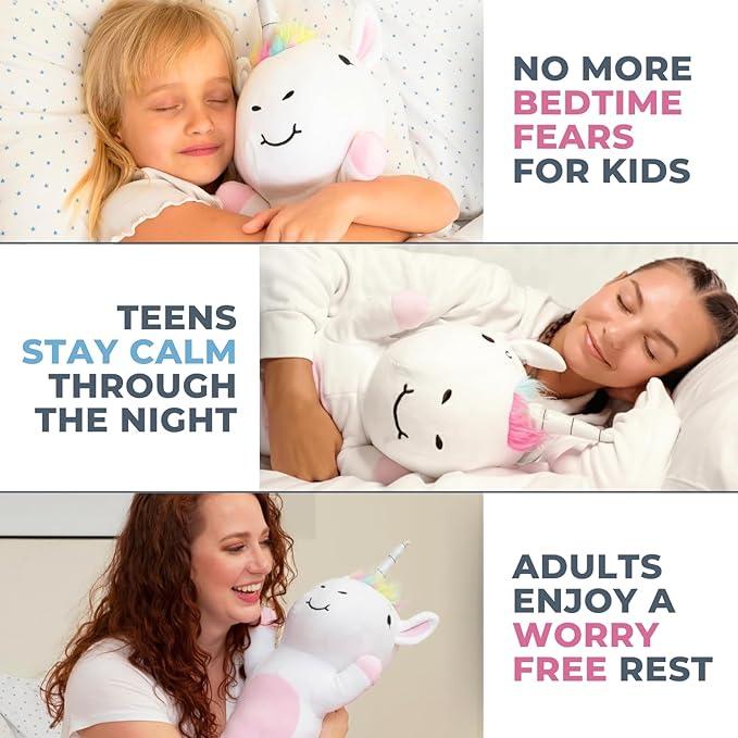 Unicorn Plush Body Pillow for Kids | Long Stuffed Animal Cuddle Pillow | Soft Hugging Toy | Plushie Gift for Girls & Boys | Long Plush Body Pillow for Sleep & Comfort | Medium, 35 Inches