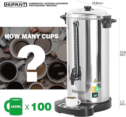 Commercial Coffee Urn 100 Cup/15L Coffee Dispenser