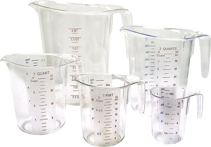 Winco 5-Piece Measuring Cup Set, Polycarbonate
