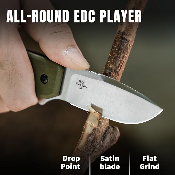Kizer Nice Guy Pocket Folding Knife, 2.84??D2 Steel Blade knives, G10 Handle Small EDC Knife, Liner Lock Flipper Knife for Men Women, Sharp Camping Hiking Hunting Survival Knife V3011M2