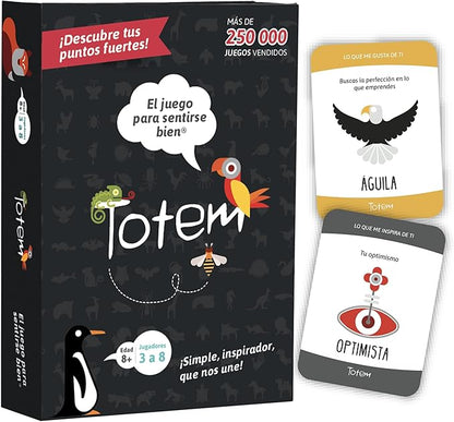 Totem Español El Juego de Sentirse Bien – Juego de Cartas de Terapia y Team Building para Niños, Adultos y Familias, Ideal para Consejería, Mindfulness y Autoestima (Original Edition-Spanish Box)