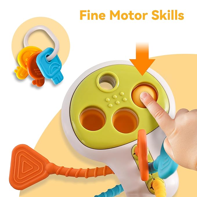 iPlay, iLearn Baby Toy 6-12 Month, Infant Sensory Teething Toy, Toddler Montessori Learning Activity Busy Play Set, Babies Crib Carseat Travel First Birthday Gift 7 9 10 Month 1 2 Year Old Girl Boy