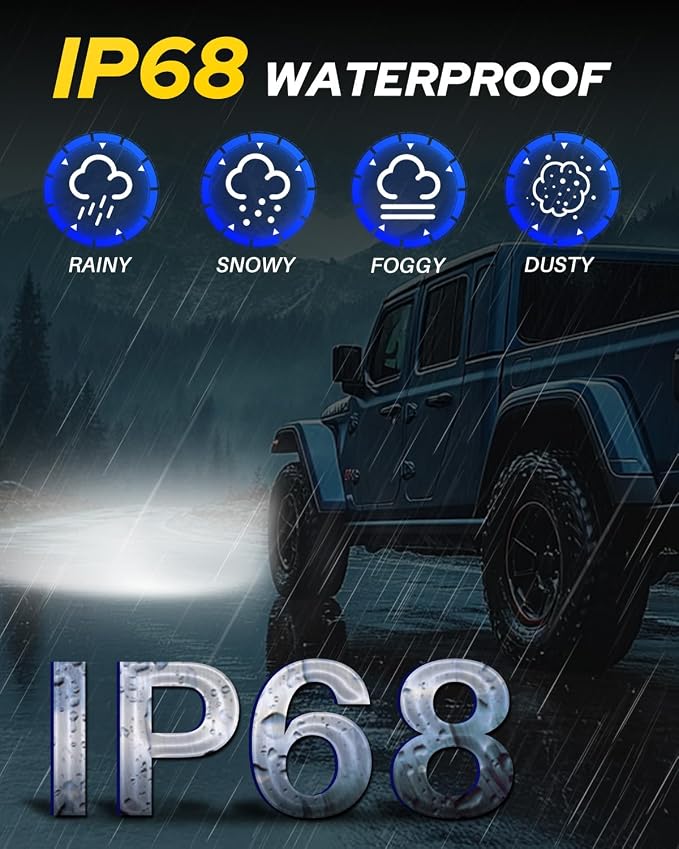 AUTOONE H11 LED Bulb 1:1 Mini Size, 40000LM H8/H9/H11 Light Bulb Replacement, Canbus Longer Lifespan IP68, Easy Install, Pack of 2