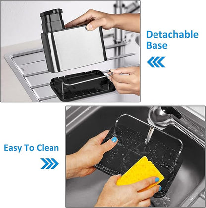 RedCall Soap Dispenser for Kitchen Sink, 3-in-1 Sponge Holder for Kitchen Sink