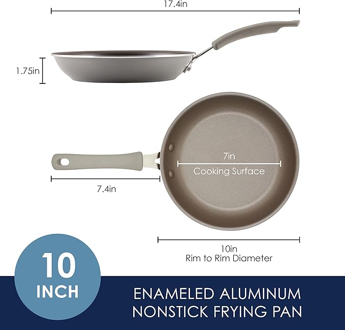 Rachael Ray Cook + Create Nonstick Frying Pan/Skillet, 10 Inch