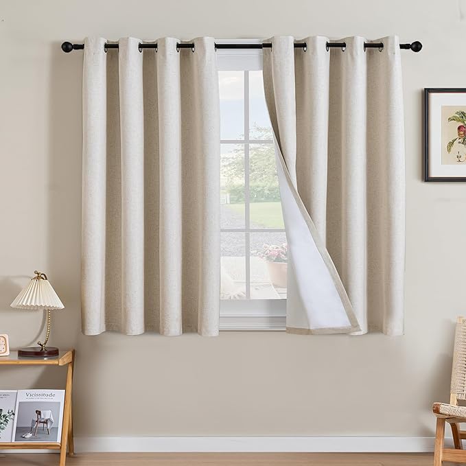 H.VERSAILTEX Linen Curtains 100% Blackout Curtains