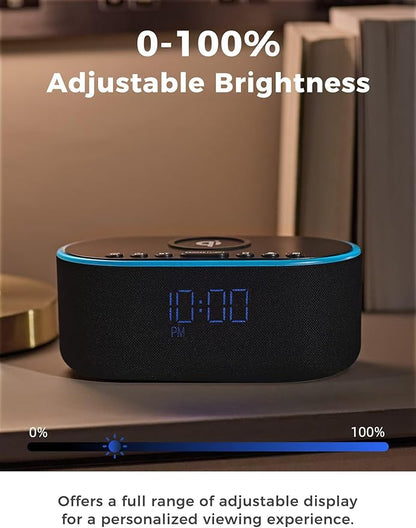 Odokee Wireless Charging Alarm Clock Radio: Qi Certified Fast Wireless Charger