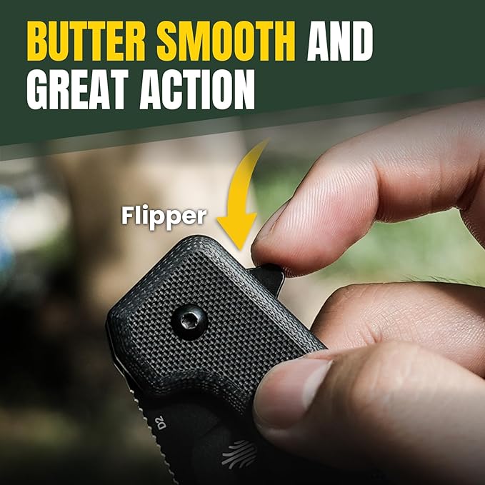 Kizer Nice Guy Pocket Folding Knife, 2.84??D2 Steel Blade knives, G10 Handle Small EDC Knife, Liner Lock Flipper Knives for Men Women, Sharp Camping Hiking Hunting Survival Knives V3011M1
