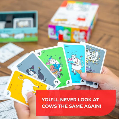 Hey Cow! - Family Card Game for Kids and Adults - Fun Farm-Themed Strategy Game Ages 6+ - Easy to Learn Party Game with Quick Playtime - Perfect for Family Game Night