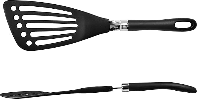 Seki Japan Right Handed Nylon Spatula Wide Thin Slotted Turner Kitchen Utensils