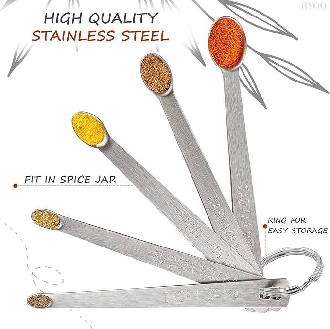 5 Pcs Mini Measuring Spoons Set