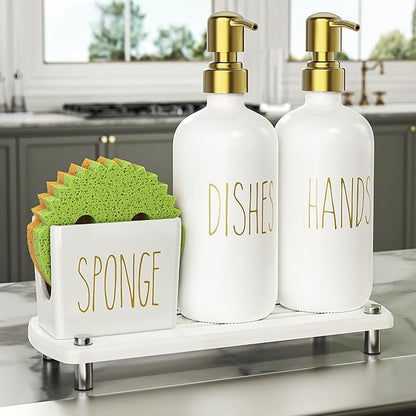 Cisily Kitchen Soap Dispenser Set Comes
