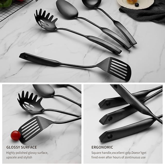 9PCS Silverware Set for 304 Stainless Steel Kitchen Utensils Set Cooking