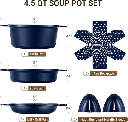 Ammeloo 4.5 Qt Non Stick Soup Pot