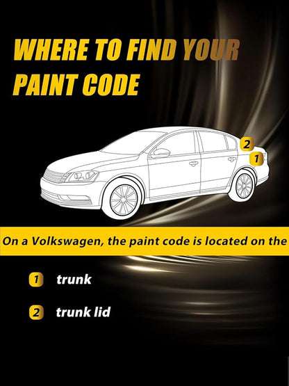 (LC9X/2T Deep Black Pearl Touch Up Paint Compatible with Volkswagen, Exact Match Car Paint Pen Automotive Scratch Repair Remover Kit Quick & Easy Solution for Vehicle Chips and Nicks