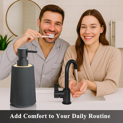 Black Hand Soap Dispenser Set