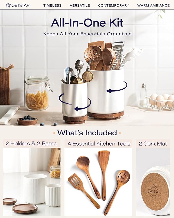 getstar Large Rotating Utensil Holder