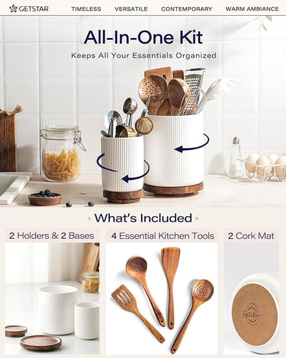 getstar Large Rotating Utensil Holder