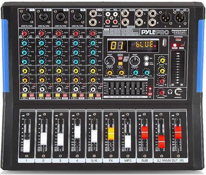 Pyle 6-Channel Bluetooth Studio Audio Mixer