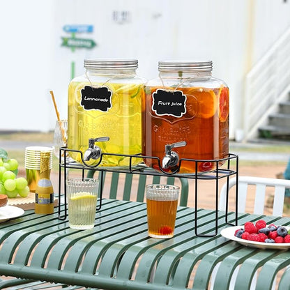 1.6 Gallon Glass Drink dispenser, Lemonade Dispenser