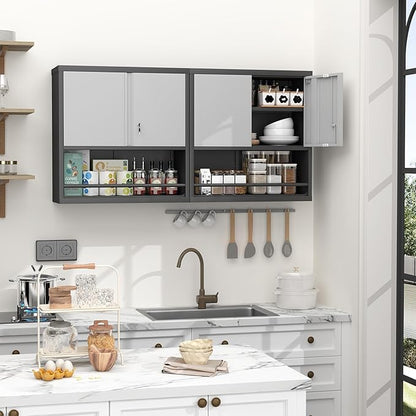 GREATMEET 31" H Metal Garage Storage Cabinets