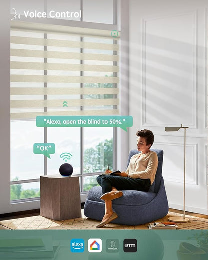 Yoolax Motorized Zebra Blinds Compatible