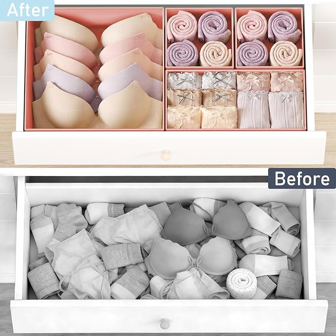 DIMJ Drawer Organizer Clothes Storage