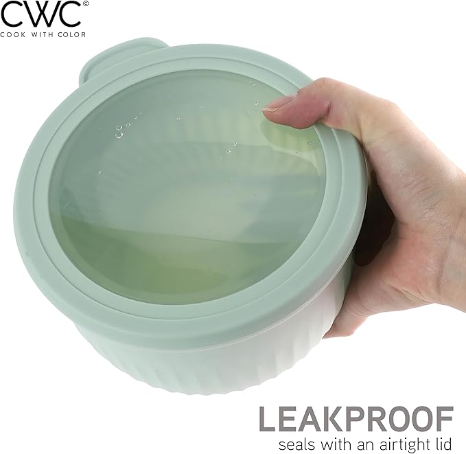 COOK WITH COLOR Prep Bowls with Lids- Wide and Deep Nesting Plastic Small