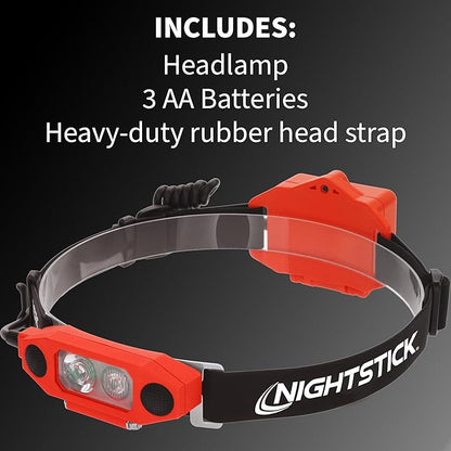 Nightstick DICATA??XPP-5462RX X-Series Intrinsically Safe Low-Profile Dual-Light Headlamp, Red