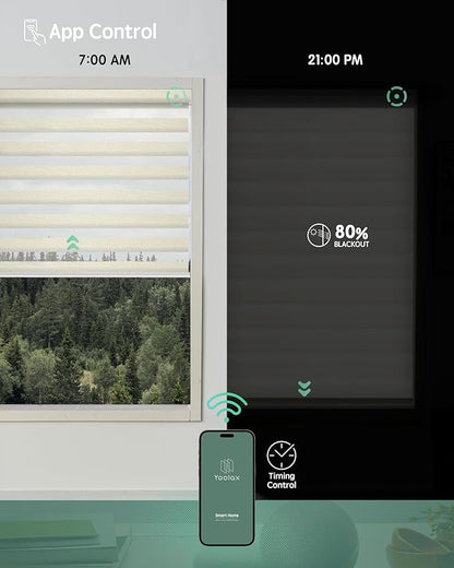 Yoolax Motorized Zebra Blinds Compatible