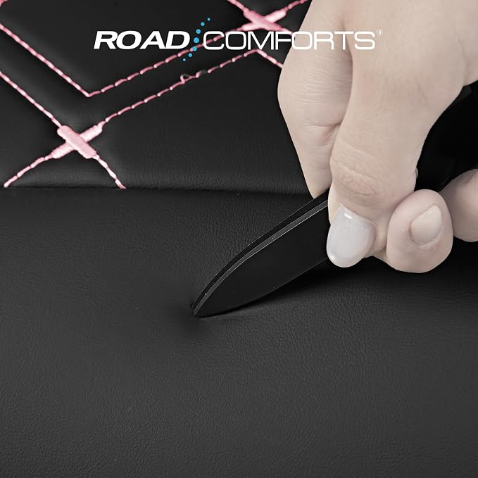 Road Comforts Seat Covers, Premium Leather Car Seat Covers Front Seat for Women Girls,Airbag Compatible, Automotive Seat Covers Universal Fit Most Cars,Vans,Truck,SUV