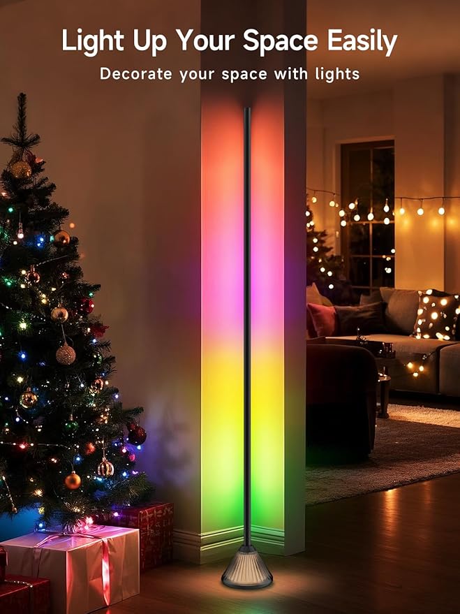 Tyute Corner Floor Lamp, Smart RGB LED Corner Lamp