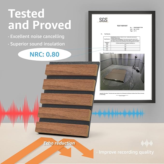 Art3d 2 Wood Slat Acoustic Panels