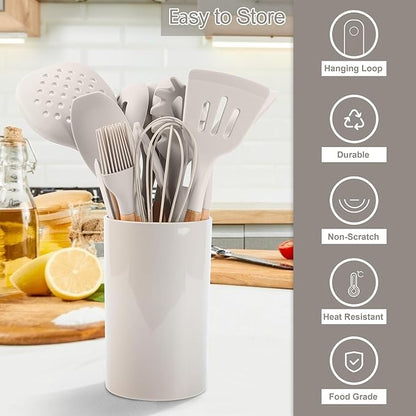 E-far Kitchen Utensils Set of 12, Silicone Cooking Utensils