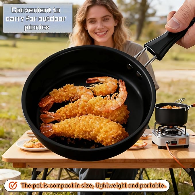 4.7 Inch Mini Frying Pan, Flat Bottom Design