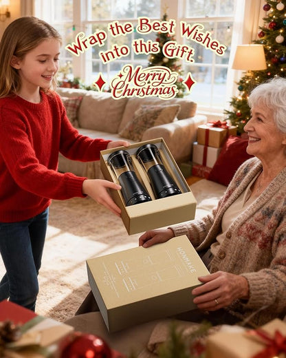 Electric Salt and Pepper Grinder Set
