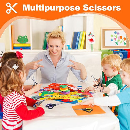Scissors for Office School Supplies, Hnncugty 8" Scissors All Purpose Bulk Set