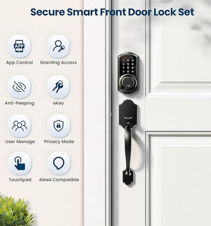 Veise VE06-H Smart Front Door Lock Set, App Control, Keyless Entry Deadbolt