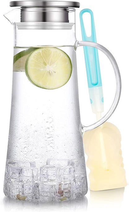 SUSTEAS 1.5 Liter 51oz Glass Pitcher