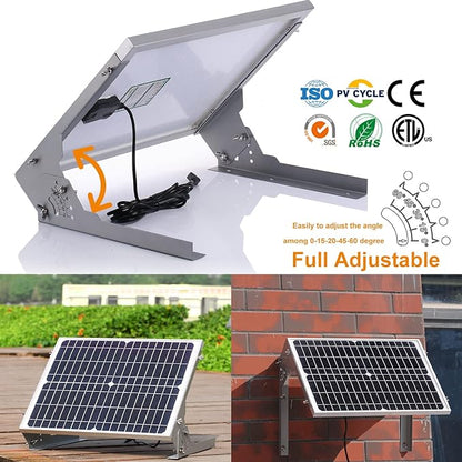 SUNER POWER 20W 12V Solar Battery Charger Maintainer, Built-in Smart MPPT