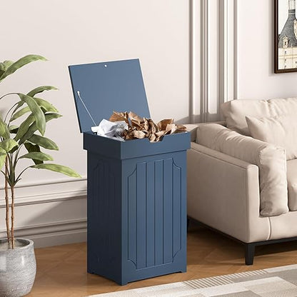 Function Home Trash Can Cabinet, 13 Gallon Kitchen Garbage Can, Wood Recycling