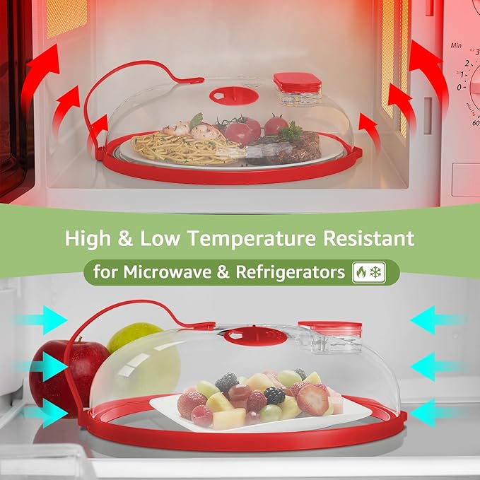Microwave Splatter Cover with Water Steamer