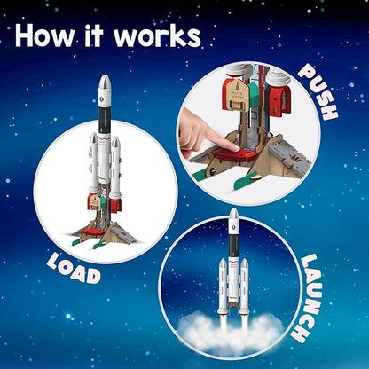 Smartivity Rocket Launcher STEM Kit for Kids 6, 7, 8, 9, 10, 11, 12 Years Old | Build Your Own Rocket and Launcher | Christmas, Birthday Gift for Smart Kids | DIY Science Toy for Boys & Girls