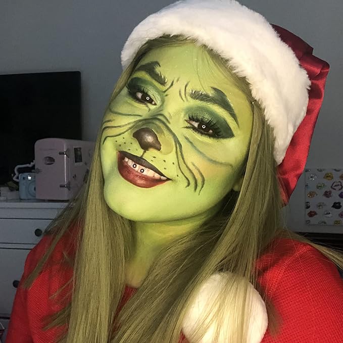 MEICOLY Light Green Face Body Paint Stick(1.06 Oz),Elphaba Green Face Paint,Disgust Goblin Witch Face Makeup,Hunting Camo Gamora,Christmas Makeup Stocking Stuffers,Ogre Green