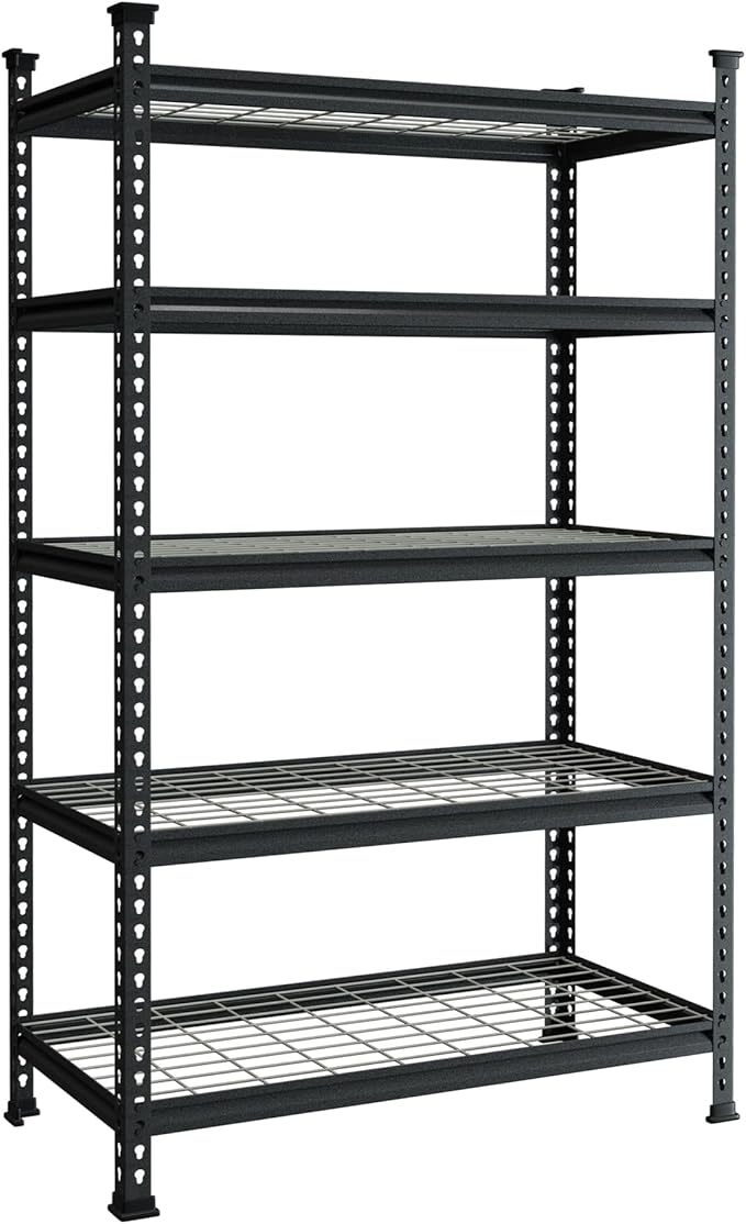 WORKPRO 5-Tier Metal Garage Shelving Unit, 36”W x 18”D x 72”H Storage Shelves, Adjustable Storage Rack Heavy Duty Shelf, 4000 lbs Load Capacity (Total), for Garage, Kitchen, Bathroom, Warehouse