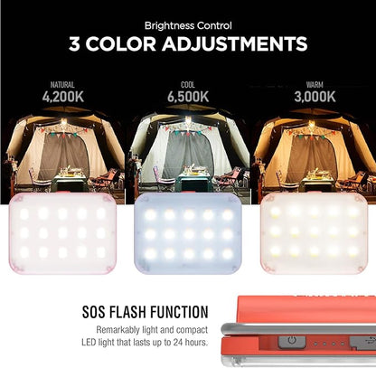 CLAYMORE Ultra Mini (Dark Gray) - Outdoor Rechargeable LED Light for Camping, Tent, Backpacking, Emergency and Industrial Use. Waterproof, Portable Lantern with USB-C, Up to 24 Hours Battery Life.