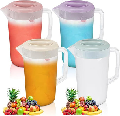 Uiifan 4 Pcs Plastic Water Pitcher