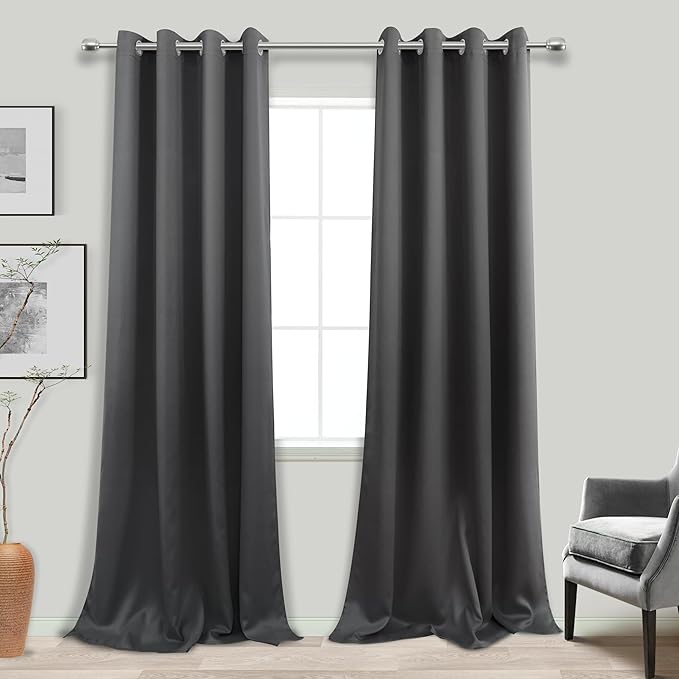 Slate Grey Curtains 108 Inches Long