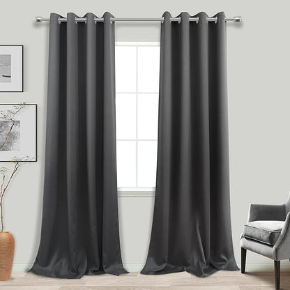 Slate Grey Curtains 108 Inches Long
